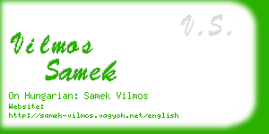 vilmos samek business card